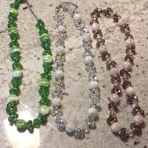 COPY - Two glass necklaces in various colours